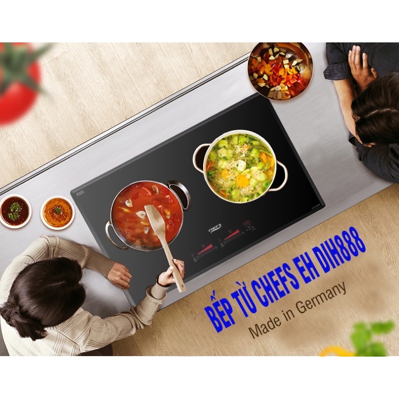 Bếp từ Chefs EH DIH888 bếp đôi trang bị mặt kính chịu lực tốt ...