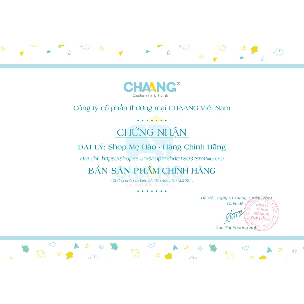 [CHAANG] Quần Legging Chất Liệu Cotton Cho Bé Gái 6m-5y Hàng chính hãng