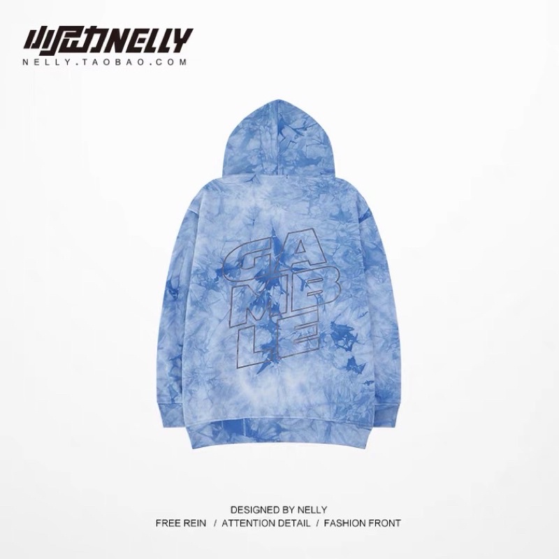 Áo hoodie zip da cá  Nelly Heybig dáng unisex form rộng 65 12 100