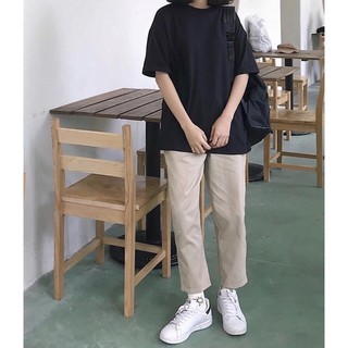QUẦN KAKI BASIC UNISEX (MÀU ĐEN , MÀU KEM)
