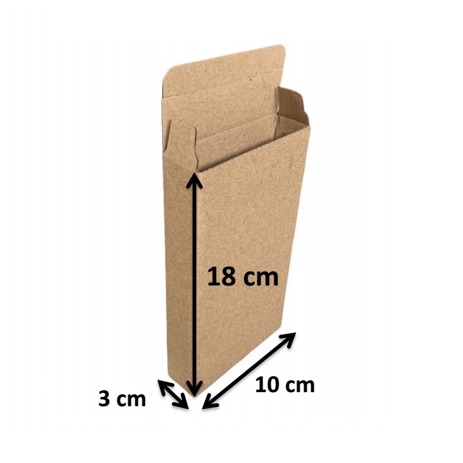 10x3x18 combo 20 hộp carton nắp gài, nắp cài đóng hàng