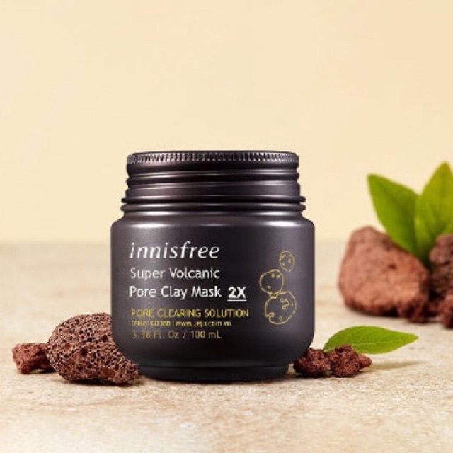 Mặt nạ đất sét se khít lỗ chân lông Innisfree Super Volcanic Pore Clay Mask 2X 100ml