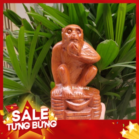 [GIA RE] Tượng con khỉ gỗ hương