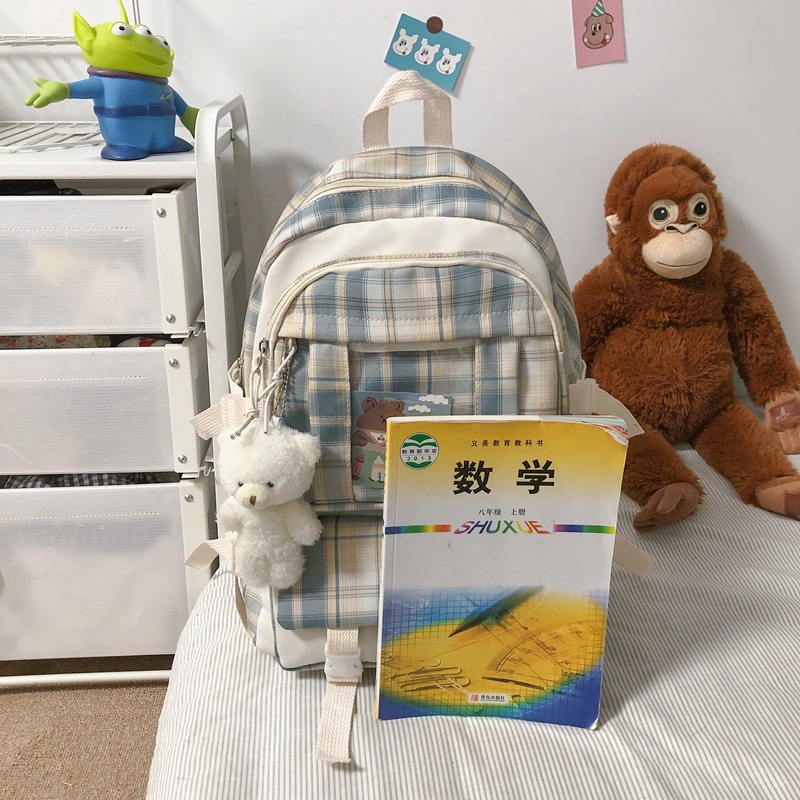 Ba lô đi học vải cotton lanh cỡ lớn phong cách Hàn Quốc 2022 xinh xắn cho nữ