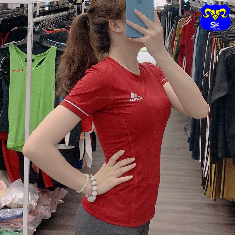 Áo thun nữ tập gym yoga phối viền tay siêu xinh AC120