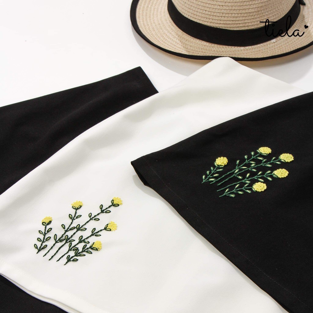 TIELA Chân váy thêu hoa cẩm tú cầu - Cẩm tú cầu skirt