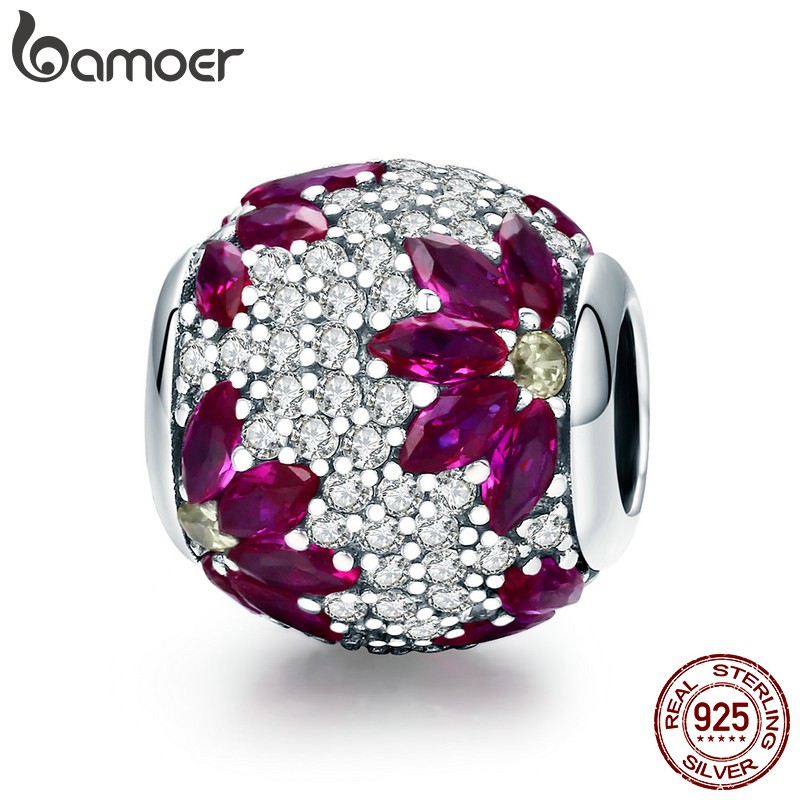 Hạt xỏ Bamoer Bạc 925 Làm Mặt Dây Chuyền/Vòng Đeo Tay