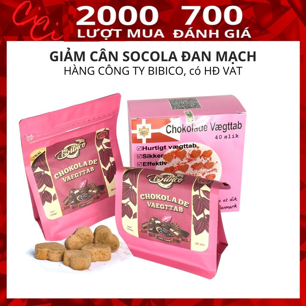 Kẹo socola giảm cân Chokolade Vaegttab, bản mới màu hồng, giảm mỡ giảm béo nhanh, an toàn, hiệu quả