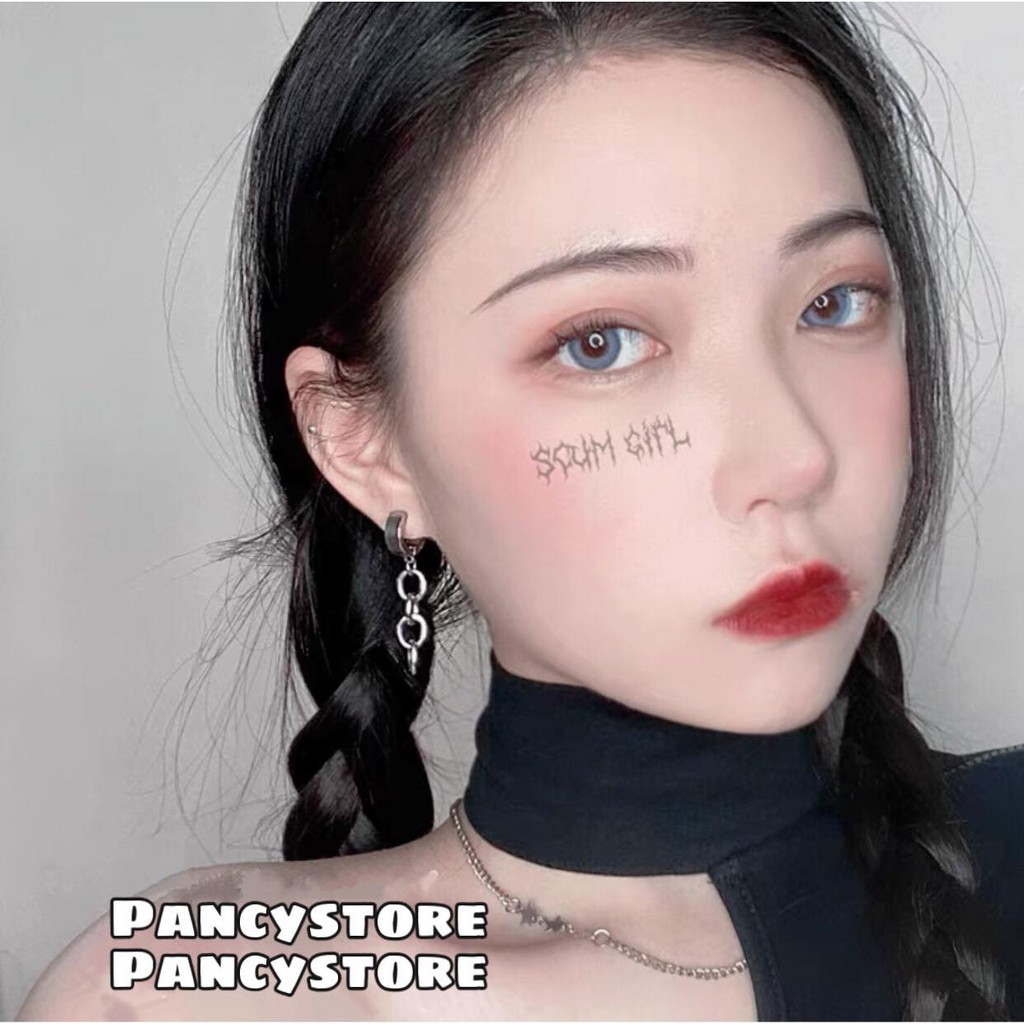 khuyên tai bông tai titan dây xích không gỉ unisex