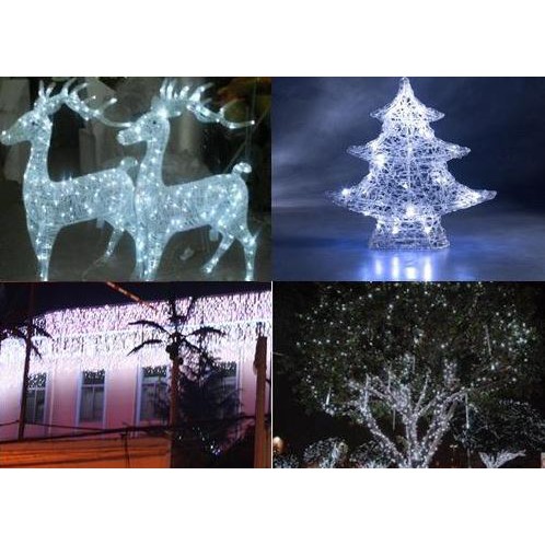 Bộ 02 dây đèn led trang trí 10m Thiên Mã màu trắng