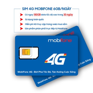 [Toàn quốc] Sim 4G MobiFone - 1 Tháng (6GB/ngày)