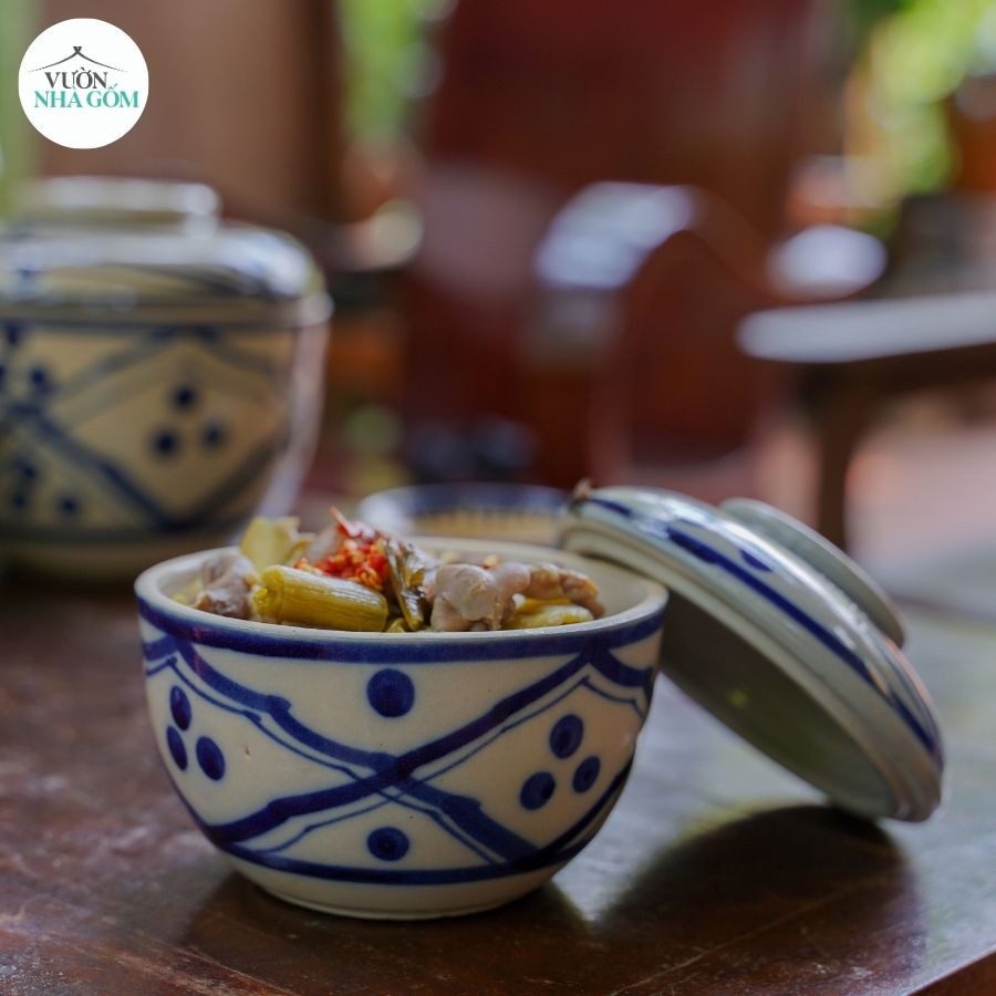 Thố gốm Nam bộ 12cm_ Vườn Nhà Gốm, Không Sử Dụng chất tạo bóng, An Toàn với thực phẩm