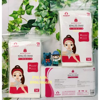 Bông tẩy trang Merilynn bề mặt mịn 180 miếng - Bông đắp Lotion mask - Bông Bạch Tuyết