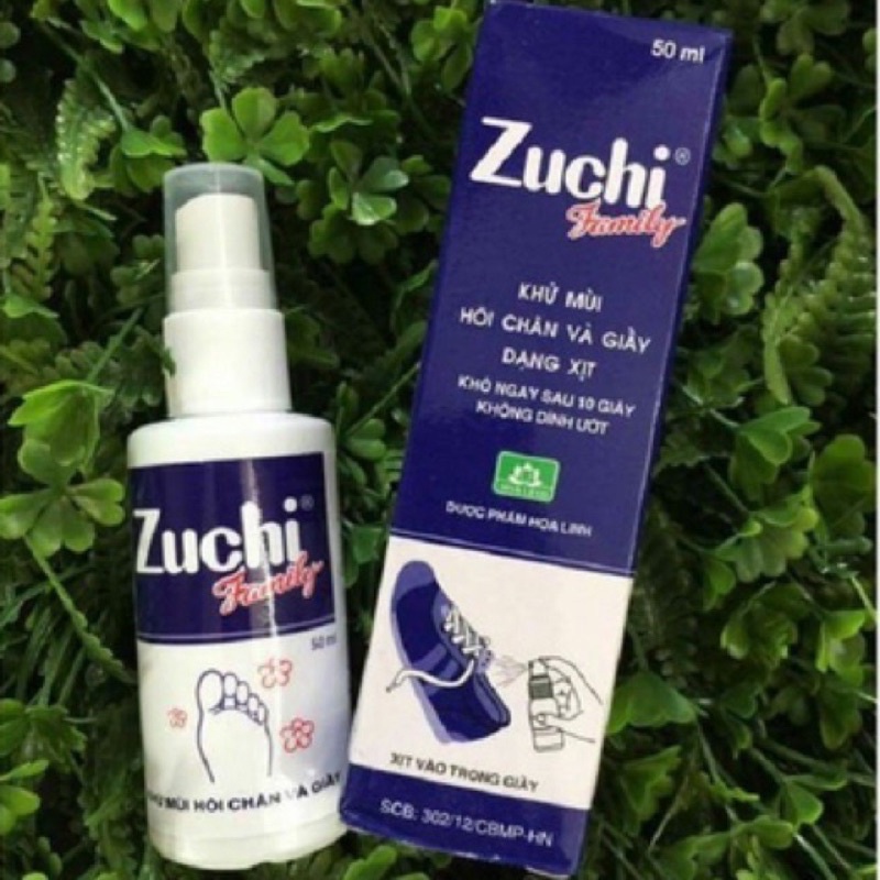 Zuchi xịt giày - Khử mùi hôi chân, xịt thơm Zuchi Family giầy dép cho nam nữ