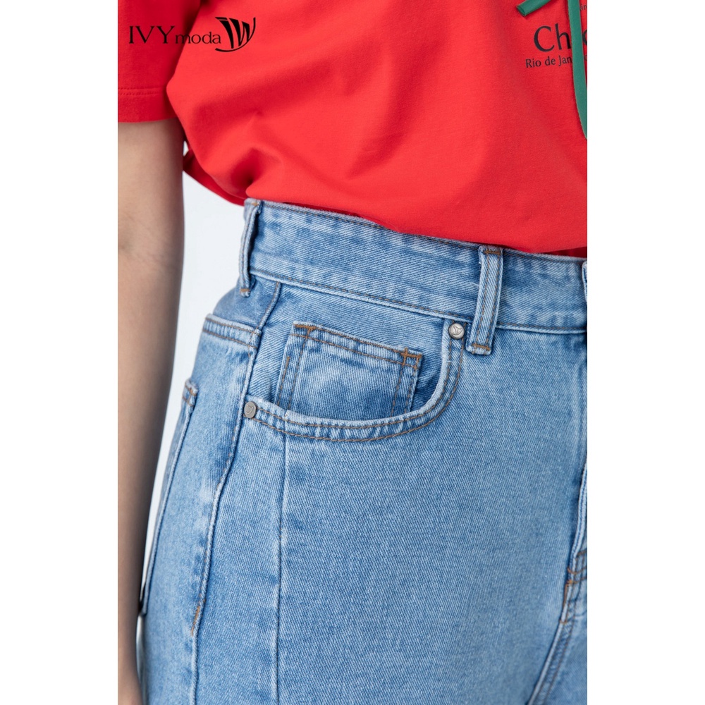 Quần jeans nữ ống suông IVY moda MS 25B8845