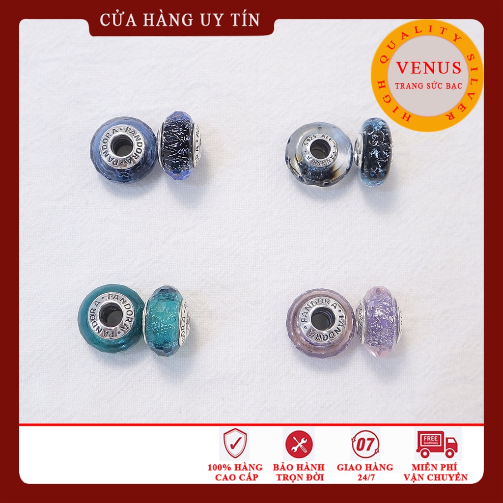 [Hàng cao cấp] Charm glass 3 màu Xanh đậm, xanh ngọc, tím- Mã sản phẩm VENUSGL1