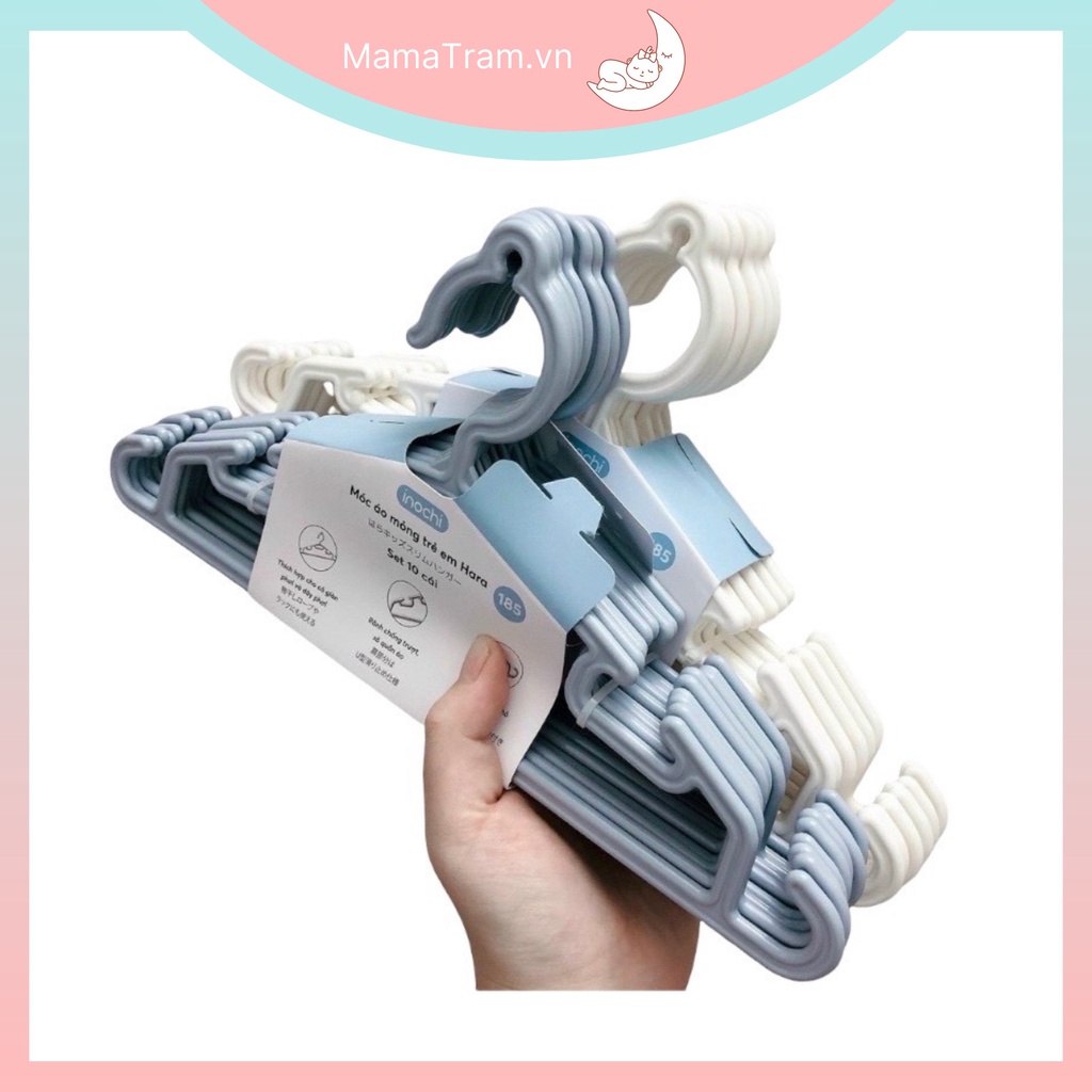 Set 10 Móc Nhựa Treo Quần Áo Cho Bé Cao Cấp INOCHI