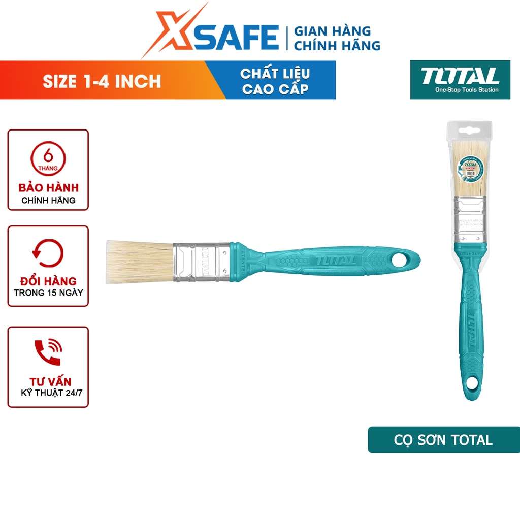 Cọ sơn nhà TOTAL đủ size sửa chữa nhà cửa làm mộc cơ khí trang trí decor phòng ngủ vệ sinh đồ điện tử [CHÍNH HÃNG]