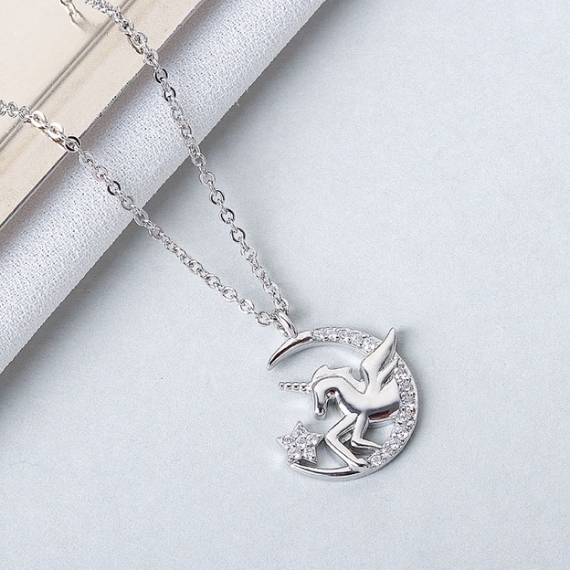 Vòng cổ nữ mạ bạc 925 đẹp giá rẻ bền không gỉ trang sức CINLA DC040