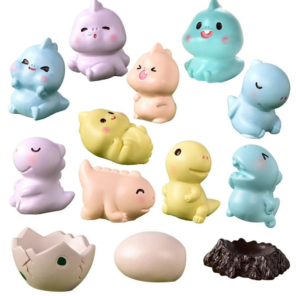 YIYU Mô Hình Khủng Long Hoạt Hình Mini Dễ Thương Trang Trí Tiểu Cảnh