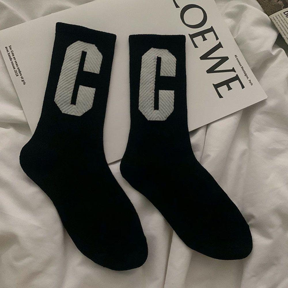 SOMEDAYZL Tất Cotton Thoáng Khí In Chữ C Và Mặt Trăng Dễ Thương