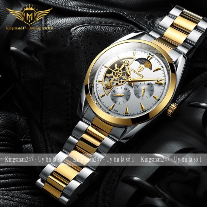 Đồng hồ cơ nam chính hãng Tevise 795A dây thép cao cấp, cơ automatic tự động chạy 5kim lộ máy sang trọng [Tặng tháo dây] | BigBuy360 - bigbuy360.vn