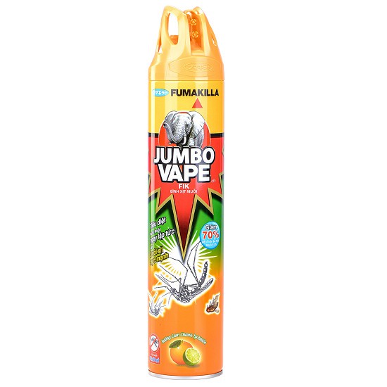 Bình Xịt Côn Trùng - Jumbo Vape - Multi - Insect Killer - Hương Cam Chanh Tự Nhiên (600ml)