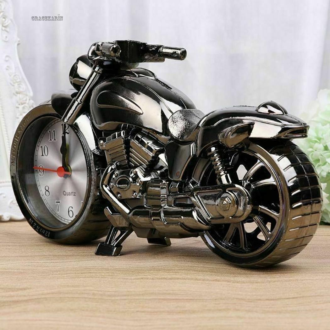 Alarm Clock Motorcycle Motorbike Quartz Home Birthday Decal Decoration