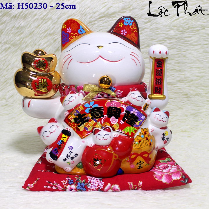 [ Giá gốc] Mèo Thần Tài vẫy tay may mắn - cao 20cm - 26cm