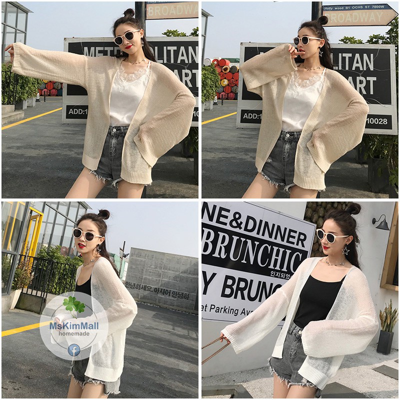 Áo Cardigan len mỏng style Hàn SIÊU XINH - Hàng loại 1 - Áo khoác len mỏng