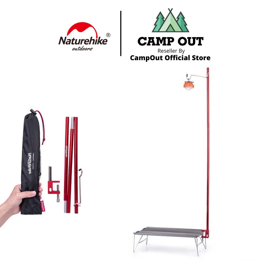 Naturehike đồ cắm trại campoutvn cây treo đèn cắm trại du lịch dã ngoại nhôm xếp A109