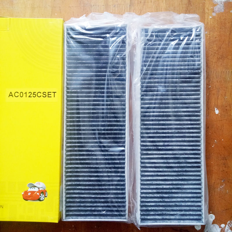 Bộ 2 lọc gió điều hòa than hoạt tính AC0125CSET JS dùng cho Audi R8 GT và R8 Spyder 2007, 2008, 2009