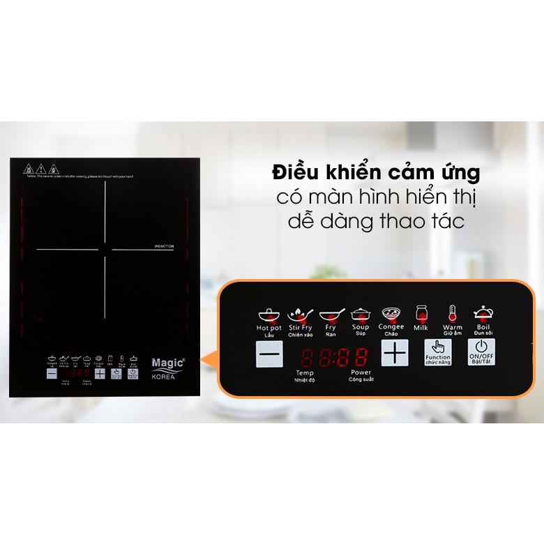 Bếp Điện Từ Đơn Cảm Ứng Magic Korea A-46  - Mặt kính Ceramic cao cấp - Hàng mới