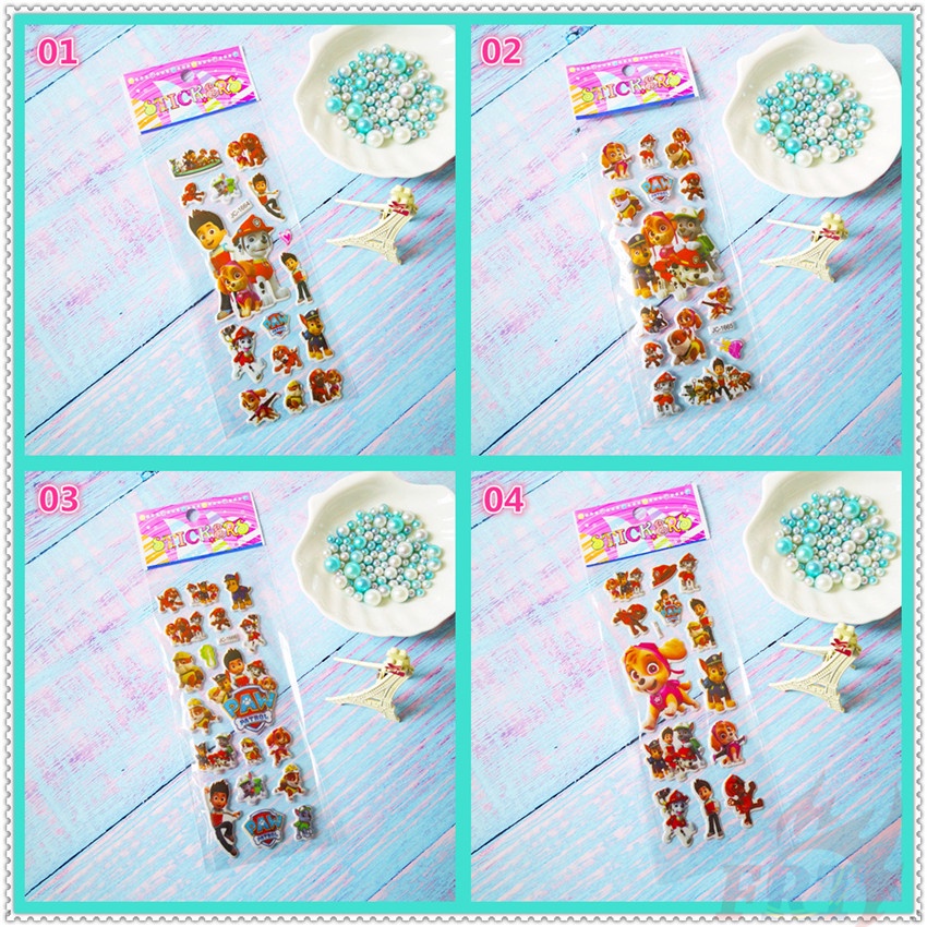 ★ Hình Dán Đồ Chơi PAW Patrol Q-2 DIY ★ 1 Tấm Hình Dán Hoạt Hình 3D (16 Phong Cách)