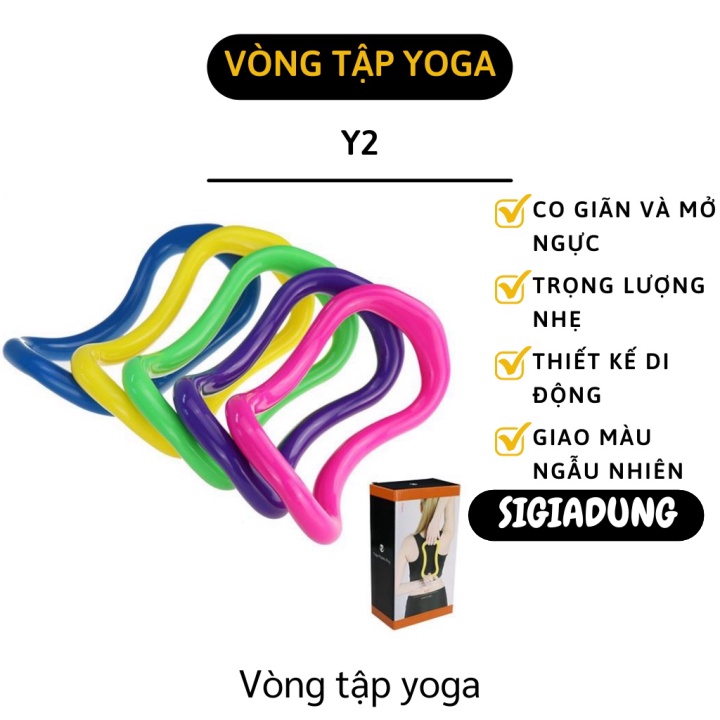 [SALE] Vòng Tập Yoga - Dụng Cụ Hỗ Trợ Tập Yoga Myring Pilates, Massage, Giãn Lưng, Vai 8298