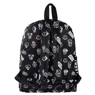 Balo BT21 BTS đen kèm strap A.R.M.Y
