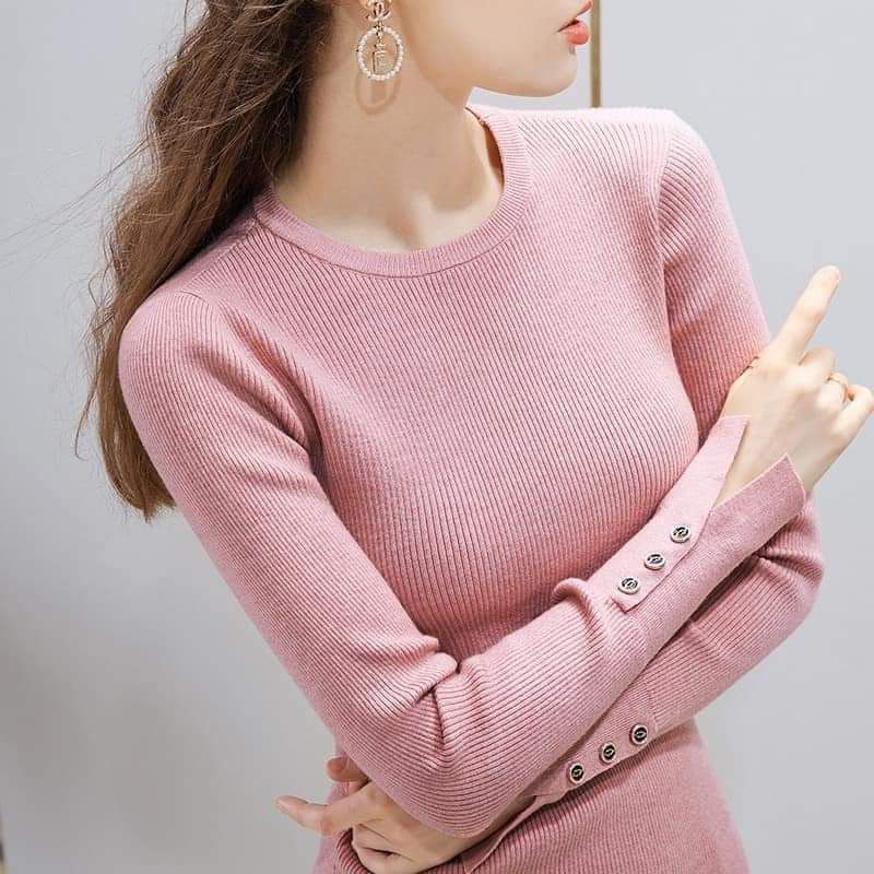 Áo len tay cúc nữ Free size | BigBuy360 - bigbuy360.vn