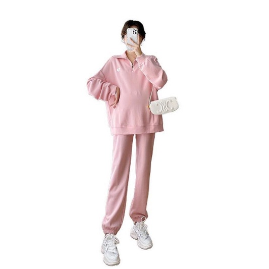 Bộ đồ bầu và sau sinh NỈ DA CÁ CAO CẤP có khe vén cho con bú ti dễ dàng tiện lợi