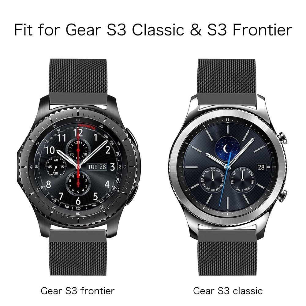 Dây đeo đồng hồ thay thế cho Samsung Gear S2 Classic S3 18mm 20mm 22mm 24mm