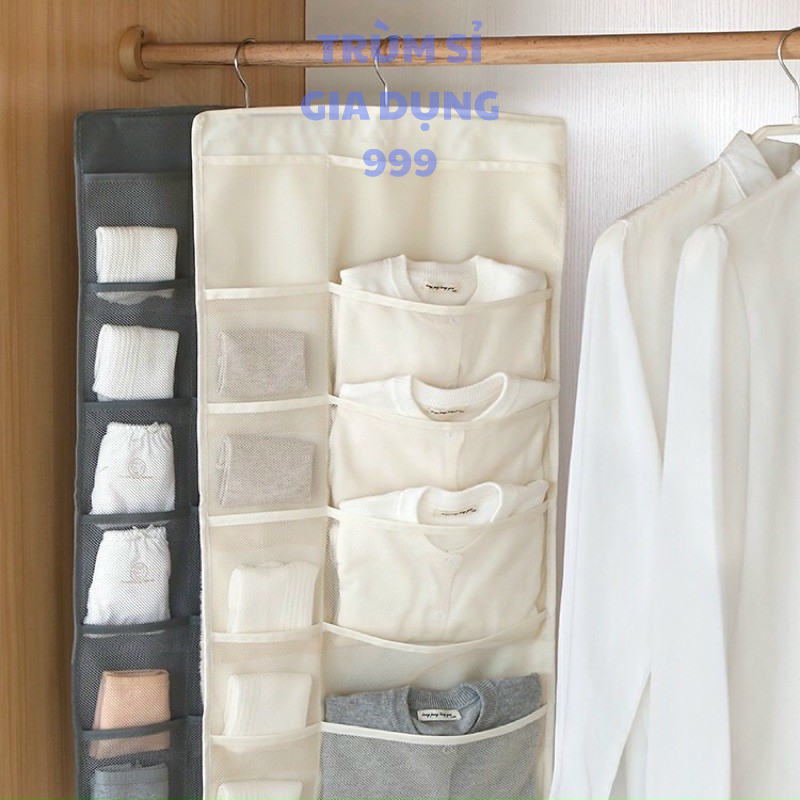 Túi treo đồ Đa Năng 2 Mặt 30 Ngăn Đựng Đồ Lót, Vớ Tất, Găng Tay Nhiều Ngăn Dạng Treo, Túi Lưới Để Đồ Vật Dụng, Ca Nhân