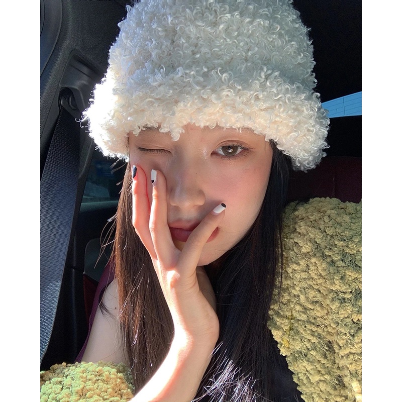 Mũ Len Cuộn Mềm Mại Thời Trang Mùa Đông Đáng Yêu Cho Nữ