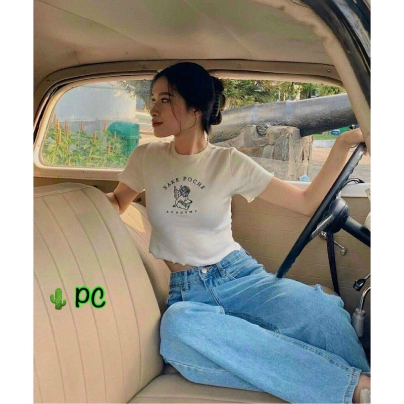 Áo Croptop in Cuốn Biên SAKE POCHE (al).