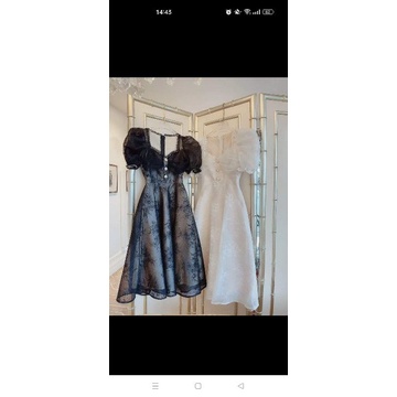 Đầm ren dáng xòe tay phồng 2 lớp ren mềm giá siêu rẻ