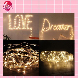 DÂY KẼM - Đèn led đom đóm/ fairy light 2m 10m pin, điện