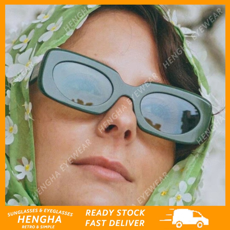 Kính Mát Gọng Vuông Nhỏ Màu Kẹo Phong Cách Retro Thời Trang Cho Nữ