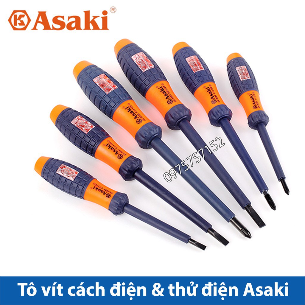 Tô vít - Tuốc nơ vít cách điện & thử điện Asaki giocongcu