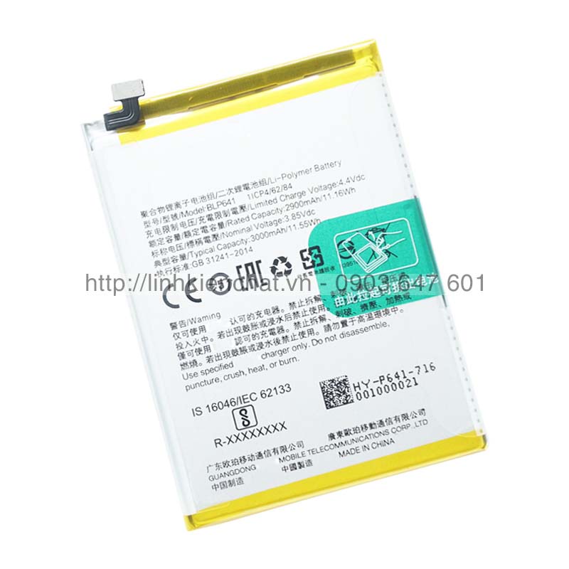 Pin thay thế cho Oppo A71 CPH1717 BLP641 3000mAh Zin