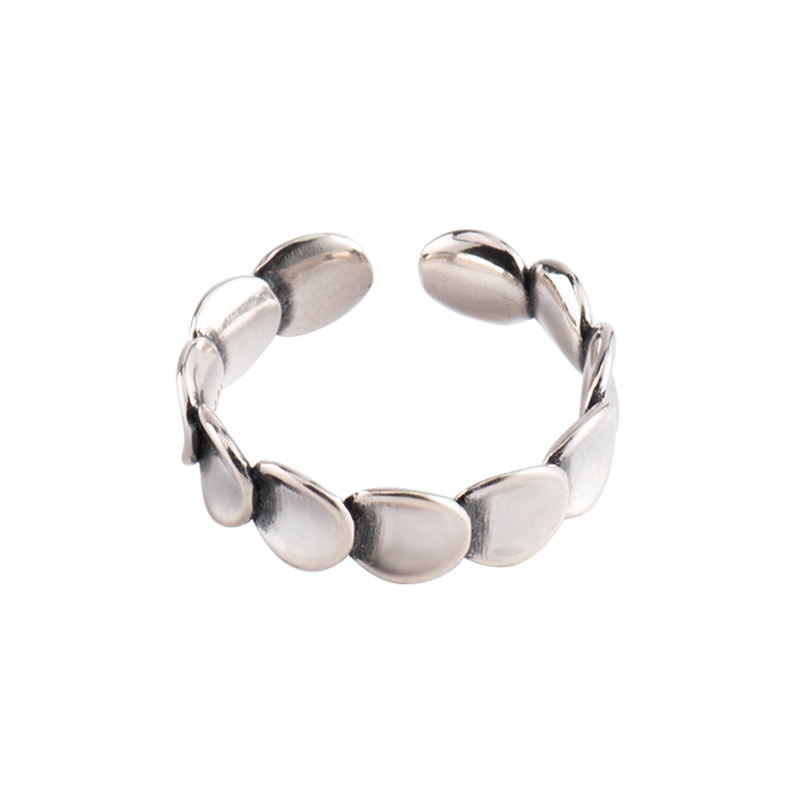 Nhẫn retro nam nữ đeo ngón trỏ cá tính điều chỉnh được size bạc ý s925 không gỉ - N2639 Bảo ngọc jewelry