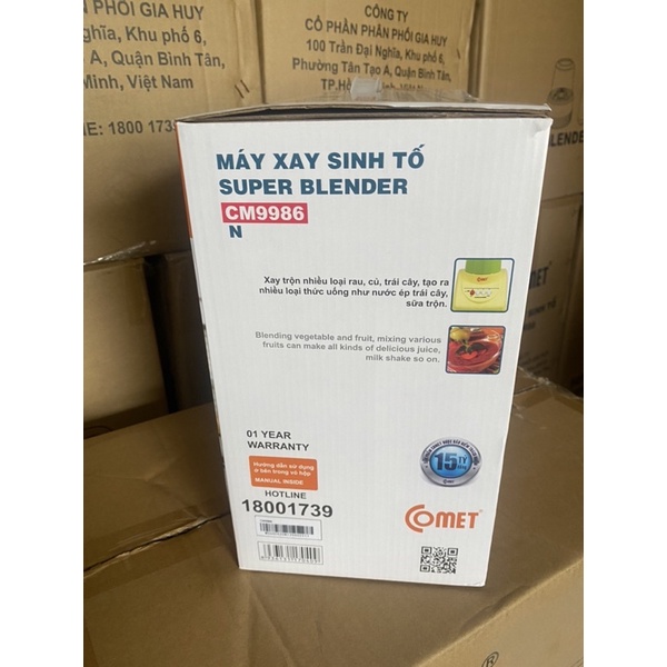 Máy xay sinh tố Comet CM9956 - Hàng chính hãng
