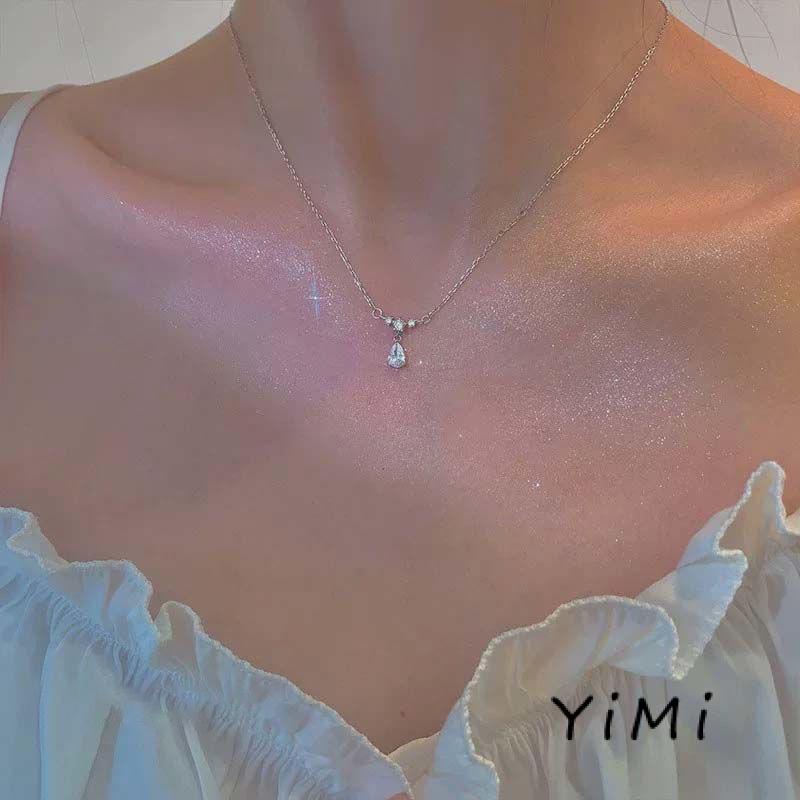 🍓Dây Chuyền Mặt Hình Giọt Nước Đính Đá Zircon Thời Trang Cho Nữ dây chuyền giọt nước